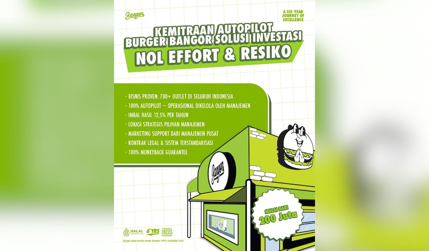 Investasi Bisnis Kuliner Minim Resiko untuk Pemula Bersama Burger Bangor